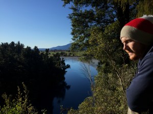 Keates viewing the Hokitika Gorge