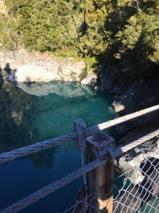 Turqouise water coloured from powdered Schist and Greywacke rock, melted ice and ancient glacial minerals
